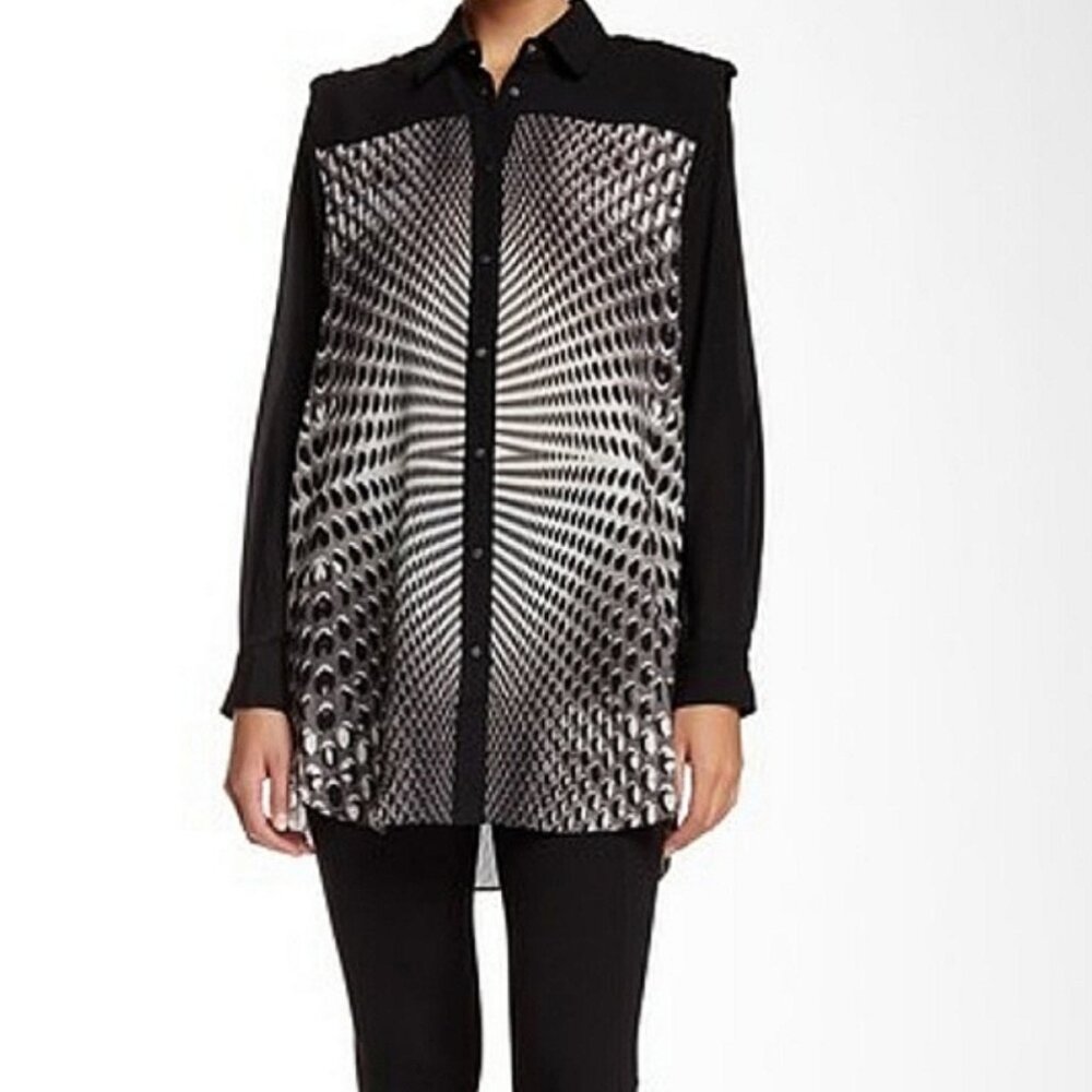 L.A.M.B. Techno Dot Button Down Shirt